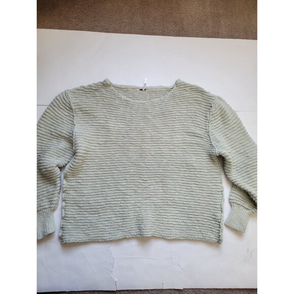 NWT Free People Light Green Chucky Knit Dolman Sleeve Oversized Sweater Size M - Picture 12 of 13